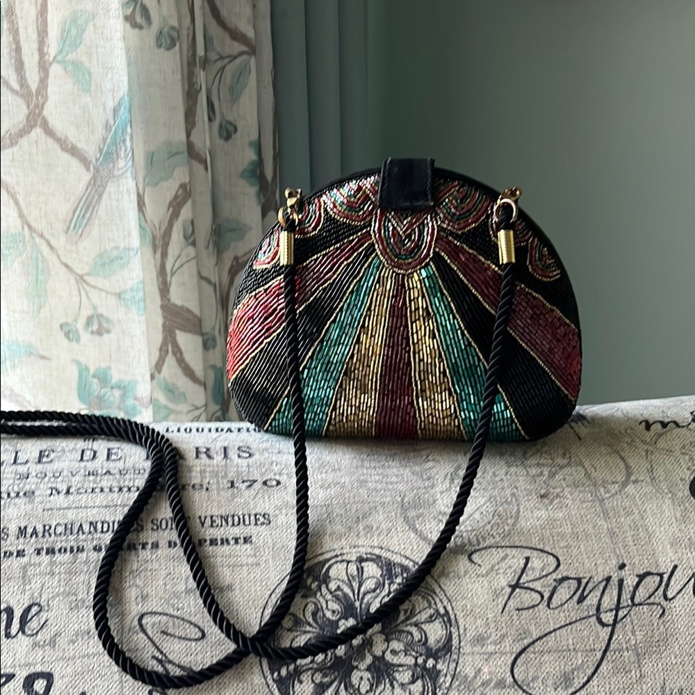 Mackie Bob Mackie vintage art deco Elegant Multicolor Beaded Women's Bag